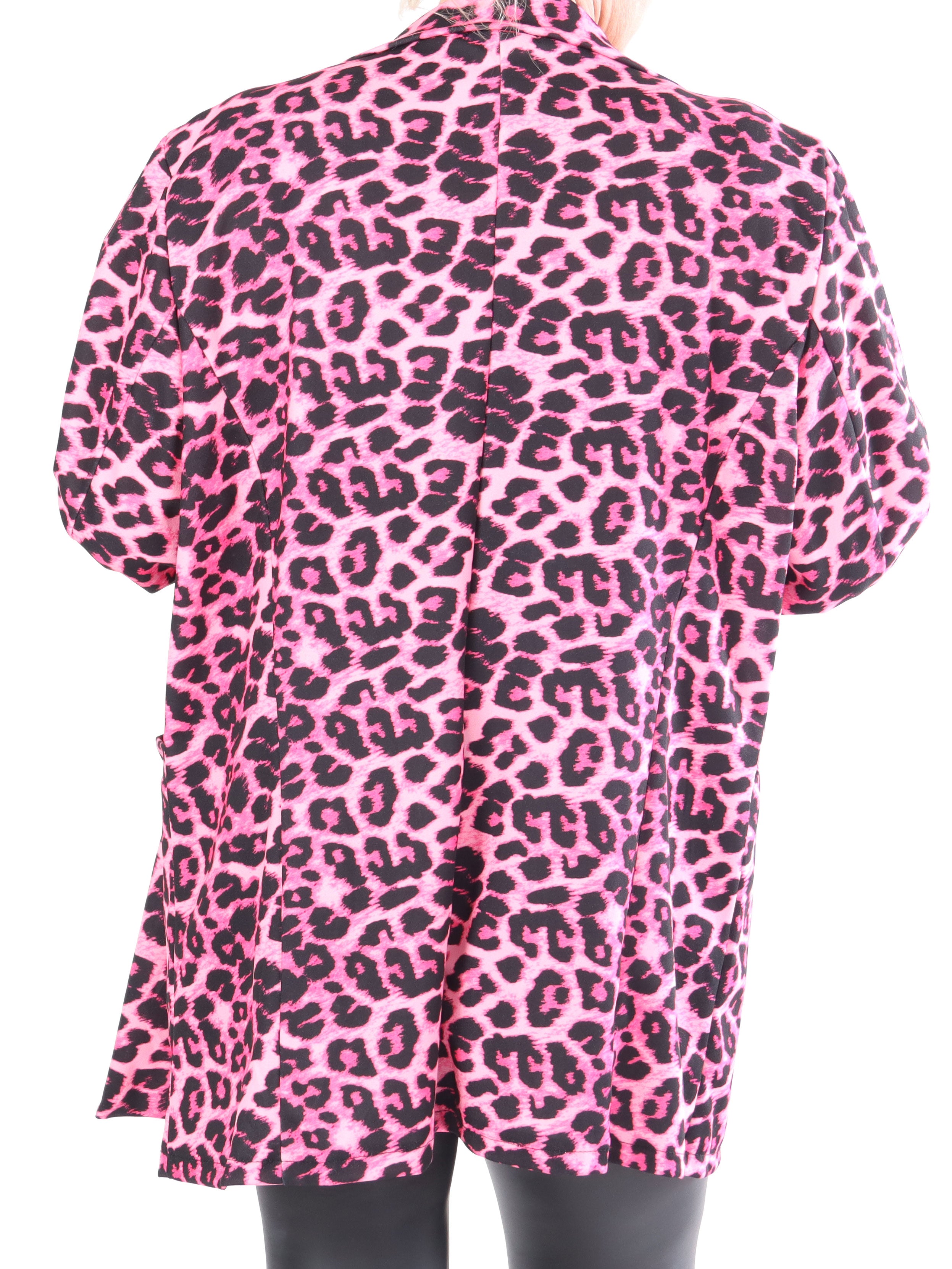 Alberte Leo - Plus size blazer i leopardprint